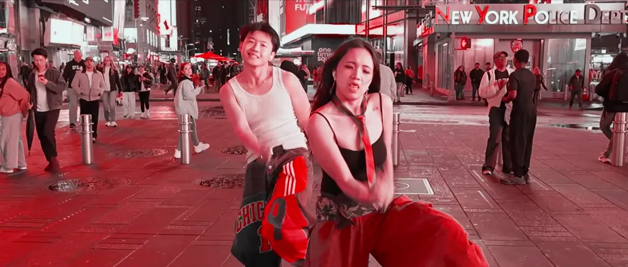 Violet OP dancers performing in New York City